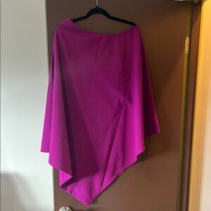 Magenta Women's One Shoulder Draped Dress